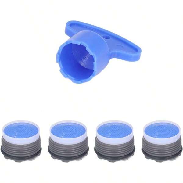 Aireador de Grifo de Inserción, Kit de 4 Unidades con Herramienta de Llave, Restrictor de Flujo de 18, 5 mm para Grifos de Baño y Cocina