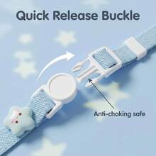 1/2Pcs Cute Star Pet Collar Adjustable Soft Webbing Kitten Puppy Collar With Star Pendant, 4 Macaron Colors, Comfort Lightweight Cat Dog Neck Strap For Daily Walking - Multicolor - View 5