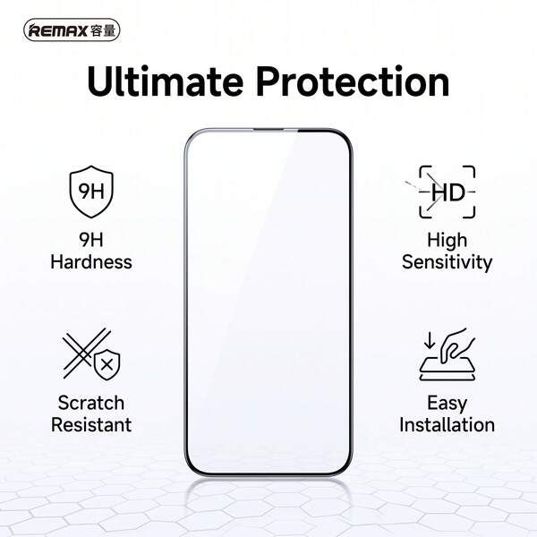 REMAX Future Ultra-Soft Series HD Phone Glass Film WL-01 | Ultra-Clear Screen Protector, Perfect Fit For Smartphones, Full Protection, Scratch-Resistant And Wear-Resistant, Suitable For IPhone15/IPhone16/IPhone17 Series Phones