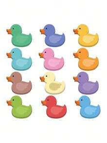 1/3/6/12pcs Macaron Colorful Little Duck Shaped Sticky Notes, Cute Cartoon Duck Design Writable Adhesive Memo Pads, Student Book Index Markers, Planner Decoration, Office And Study Supplies - one-size - View 10