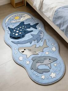 仿羊絨綠色苔蘚花卉地毯，女孩臥室裝飾毛絨地毯，北歐風客廳地毯，柔軟蓬鬆床邊地毯，不對稱形狀防滑地板墊，居家使用 - 多色10 - 查看 17