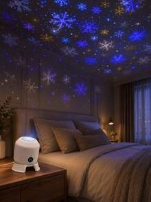 Lampu Malam Bentuk Kepingan Salju Lembut, Lampu USB Type-C untuk Suasana Liburan yang Nyaman - Kepingan Salju Romantis - View 9