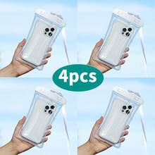 4pcs Waterproof Floating Phone Pouch, Compatible With IPhone 15 14 13 12 11 Pro Max XS XR X, Galaxy S23 S22 S21 Ultra Up To 7.0 Inch, With Dry & Wet Separation Function - 4 Pack - Multicolor - View 6