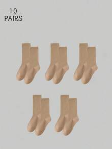 1/5/10 Pasang Kaos Kaki Minimalis Netral Musim Gugur yang Dapat Ditumpuk, Kaos Kaki Longgar Serbaguna untuk Pelajar, Kembali ke Sekolah - MultiWarna - View 16