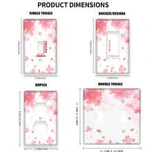 1pc 1Gang/2Gang Cherry Light Switch Covers Wall Plate Decorative Switchcover Electrical Switchplate Country Bathroom Decor - Single Toggle 11cm*7.5cm - View 5