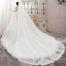 Véu de Noiva Catedral Elegante de 2 Camadas com Lantejoulas e Acabamento em Renda - Véu de Noiva Longo Branco Cintilante, Inclui Pente para Fácil Estilização, Adequado para Noivado, Casamento - Multicolorido - Visão 2