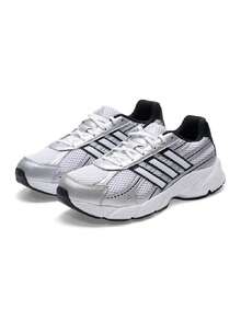 Adidas 男士 2026 春季 TECHNOCHAOS 2000 極簡舒適休閒日常運動跑步鞋 HQ7282 - 白/白/一號黑 - 查看 8