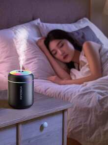 1pc Portable USB Car Air Humidifier, RGB 7-Color Gradient Ambient Light, Quiet Cold Mist Aromatherapy Diffuser, Mini Desktop Humidifier, Suitable For Car, Bedroom, Office, Travel - one-size - View 6