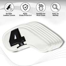 10pcs Number Style Golf Club Head Covers, Golf Putter Protective Covers, Made Of Dust-Proof And Durable Material, Providing Optimal Protection For Golf Clubs - Multicolor - View 2