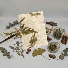 1/5/10入 手工植物紙信封 尺寸 2.83"X3.9"(7.2*9.9cm) - 適用於婚禮邀請函、賀卡、公告與節日手工藝，不含麻繩 - B - 查看 5