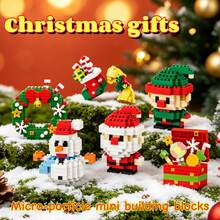 Christmas Fashion Gift Series, Children's Micro-Particle Mini Building Block Toy Set, ABS Material, Soft Stress Relief Item. Classroom Reward Small Gift, DIY Creative Educational Handmade Gift. Suitable For Major Holiday Surprise Gifts. Hot Selling Series - Multicolor - View 2