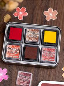 Mini Ink Pad For Stamps, Water-Based Ink Pad For Scrapbooking, Journaling, Card Making, DIY Adult Craft Scrapbooking Supplies (Earth Neutral) - Multicolor - View 2