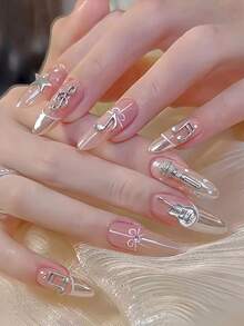 6-Grid Box Music Theme Nail Art Metal Charms Musical Notes Microphone Guitar Star Multi-Style Gold & Silver Box DIY Wearable Nail Decoration Accessories - Multicolor - View 7