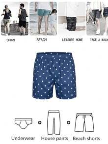 3pcs Men's Underwear, Soft Comfortable Printed Pattern Design Loose Fit Briefs, With Button Fly, Suitable For Daily Wear, Vacation And Travel - Multicolor - View 6