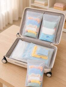 10pcs/6pcs Optional Baby Travel Clothing Storage Bags, Travel Luggage Organizer Bags, Underwear Bags, Maternity Hospital Bag Packing Pouches, Sealed Storage Bags, Without Inner Contents - Multicolor - View 9