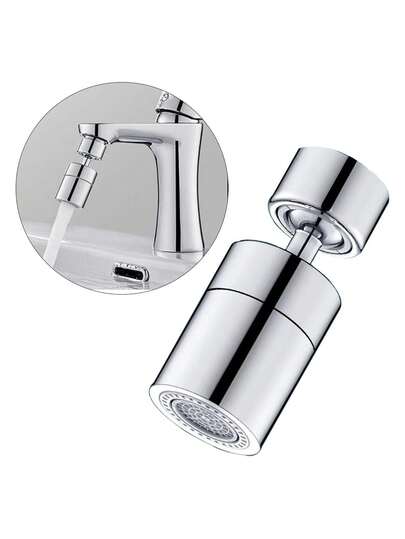 Swivel Tap Attachment, 360° Rotatable Dual Function Tap Aerator Extension, Water Saver For Tap Aerator With 2 Spray Functions Shower Kitchen Bathroom Attachment