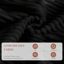 Modern Single-Seater Sofa With Integrated Storage And Elegant Tassel Details For A Cozy Home Space - 黑色 + 法蘭絨 - 查看 6