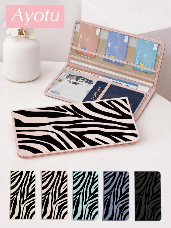 Zebra Pattern Car Registration & Insurance Document Holder – Vehicle Glove Box Organizer, Auto & Truck Storage Accessory, Ideal For Storing Important Papers, Driver Licenses, Passports, Cards, Small Auto Accessories And Other Documents.