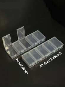 2pcs Large Single-Opening 3-Compartment 5-Compartment Linked Tool Organizer Box, Jewelry Bead Packaging Box, Storage Divider Box, Independent Flip Lid Classification Storage Box, Fishing Tackle Storage Box - Multicolor - View 6