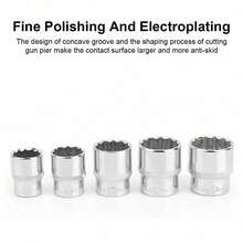 21-teiliges 1/2-Zoll-Steckschlüsselset 8–36 Mm Mit Aufbewahrungsbox, Komplettes Chrom-Vanadium-Stahl-Set Für Autoreparatur, Maschinenmontage & Heimwerkerprojekte – Ideal Für Hobbymechaniker in Der Heimischen Garage, Professionelle Techniker & Wochenendheimwerker - A - Übersicht 6