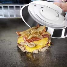 1PC Stainless Steel Round 6"/9"/12" Pot Lid, Dust Cover, Cookware Lid, Cheese Cover, Burger And Steak Cover - Thick Non-Stick Pad, Dust Cover, Suitable For Daily Use And Various Holidays With Handle For Outdoor Cooking And Kitchen, BBQ, Kitchen Gadgets, Durable Kitchen Accessories - Silver - View 7