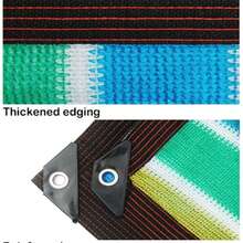Large Size Colorful Sun Shade Net For Garden, 95% UV Protection, Breathable Outdoor Shade Cloth With Grommets, Suitable For Patio, Greenhouse And Plants - One Size Fits All - View 3