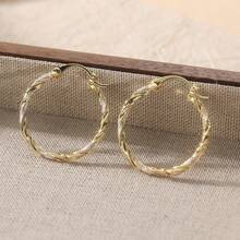 Gmzalx Eternal Twist Hoop Earrings, Vintage Luxury Style, Avant-Garde Daily Accessory, Perfect Gift For Fashionable Women's Everyday Elegance - Gold - View 4