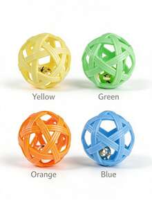 Openwork Bell Ball For Cats And Dogs – Cat And Dog Toy Bell Ball – TPR Bite-Resistant, Sound-Making Pet Bell Toy Ball - Multicolor - View 5