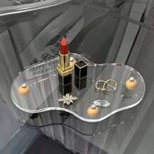 Acrylic Bathroom Vanity Tray - Geometric Pattern Design, Easy To Install. Polished Edges, Unique Shape. Used For Storing Cosmetics, Jewelry, Perfume - Modern Minimalist Home Decor - Multicolor - View 3