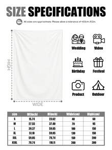 Custom Photo Tapestry, Personalized Couple Wedding Backdrop, Customizable Image And Text, Anniversary Wall Hanging Decor, Romantic Love Story Banner, Suitable For Wedding Reception, Engagement Party, Bridal Shower, Home Celebration Decoration - Multicolor - View 4