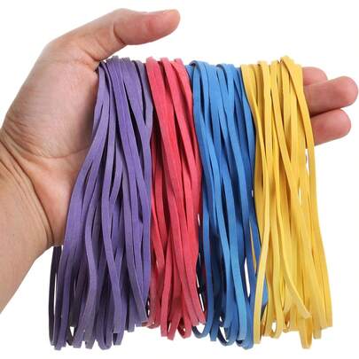Large Rubber Bands, 7 Inch, 120 Pack, Heavy Duty |   Rubber Band For File Folders, Trash Can, Office Supplies