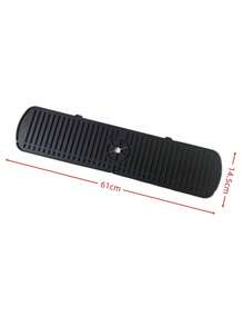 1pc Upgraded 29.92/24.01 Inch Faucet/Sink Splash Guard, Silicone Kitchen Faucet Mat, Faucet Drain Pad, Silicone Faucet Splash Mat, Silicone Faucet Drip Collector, Suitable For Kitchen, Bathroom And Sink, A Multi-Functional Waterproof Accessory. - Black - View 28
