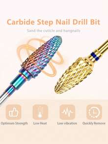 1 Peça Broca Profissional para Unhas, Cabeça de Aparar e Lixar Cutículas, Ferramenta de Remoção para Cuidados com os Pés, Adequada para Unhas de Gel Acrílico, Ferramenta de Cuidados com as Unhas - Multicolorido - Visão 5
