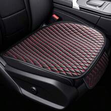 3pcs New Rhombus Embroidery Leather Car Seat Cushion, Comfortable, Breathable, Universal For All Seasons, Car Seat Protector Pad, Rhombus Embroidery Rear + Front Backless Non-Slip Universal Seat Cushion, Car Interior Accessories - Small Diamond-shaped Leather - View 15