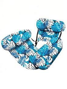 1pc Leaf Design Floating Lounge Chair - Adult Inflatable Pool Chair, Portable Summer Beach Float, Suitable For Beach, Lake And Pool Party Pool Inflatable Float And Pool Raft Pool Supplies Pool Accessories - Multicolor - View 9