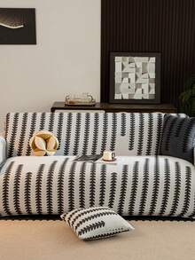 1pc 3D Full Coverage Bohemian Style Jacquard Sofa Cover, Elastic Jacquard Sofa Cover, Protects Sofa From Cat Scratch Damage, Suitable For All Seasons, Holiday Decoration Dedicated High Elasticity Full Coverage Sofa Cover, Suitable For Living Room, Bedroom, Dining Room, Outdoor, 1/2/3/4 Seater Sofa - Multicolor - View 5