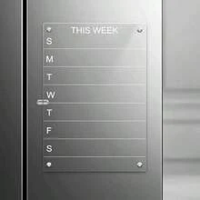 1pc Transparent Acrylic Magnetic Message Board, Weekly Planner/To-Do List Erasable Magnetic Fridge Magnet, Suitable For Home And Office Use (Includes 1 Whiteboard Marker) - A - View 2