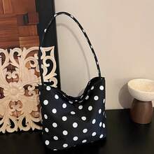 Polka Dot Print Magnetic Closure Underarm Small Bag, Niche Minimalist Versatile Women's Commuter Shoulder Bag, Lightweight Daily Outing Handbag, Gift Bag - Multicolor - View 1