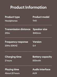 Lenovo TH11 包耳式藍牙耳機，藍牙 5.4，HiFi 音質，EQ 音效，3 種模式遊戲/音樂，HD 麥克風，長效電池續航，佩戴舒適，降噪，支持有線/無線連接，適合智慧型手機與電腦的運動包耳式耳機 - 米色 - 查看 10