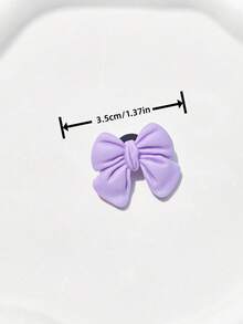 18pcs Purple Flower Accessories, Small Bow DIY Shoe Decor, Suitable For Perforated Sandals, Elegant And Fashionable, Gift For Girlfriend - Purple - View 3