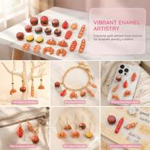 20 buah Liontin Resin Bentuk Makanan Burger Roti untuk Pembuatan Perhiasan DIY Anting Liontin Berbagai Desain untuk Pembuatan Perhiasan Gelang Kalung - MultiWarna - View 8