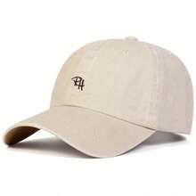 1pc Women's RH Embroidered Washed Baseball Cap, Fashionable Adjustable Sun Protection Casual Hat, Suitable For All Seasons, Daily And Sports - Multicolor - View 8