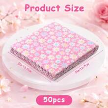 50pcs Pink Charm Patchwork Fabric Squares, 5*5 Inch Pre-Cut Pink Fabric Squares For Sewing Projects, Quilting, DIY Crafts - Variant - View 2