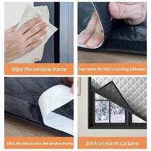 Winter Thermal Curtains, Insulated Windproof Sealed Windows, Cold-Proof Heat Insulation, Sunshade, Soundproof, Heavy-Duty Windproof Warmth, Blocks Cold Air, Keeps Cool In Summer, Suitable For RVs, Dorms, Rooms, Offices - Thermal Curtains - View 10