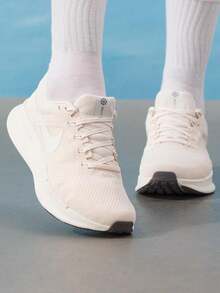 Nike Women's Running Shoes RUN SWIFT 3 Cushioned Breathable Comfortable Sports Shoes Minimalist Classic Daily Low-Top Commuter Shoes DR2698-111 - Pinkish White/white/sail White/nib Black - View 4