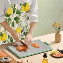 1pc Light Gray Background Lemon & Olive Branch Floral Print Apron, Fresh Mediterranean Botanical Country Style Halter Apron With Adjustable Side Straps, Suitable For Kitchen Cooking, Home Baking, Coffee Shop Work, Housewarming Gift - Multicolor - View 3