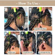 HONG SHI JIA Rambut Crochet Ocean Wave 8 inci terbuat dari serat sintetis berkualitas tinggi untuk rambut kepang keriting gelombang dalam suhu rendah. - MultiWarna - View 8
