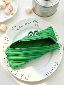 4/1pc Creative Funny Zipper Pencil Case, Student Pencil Pouch, Cute Niche Style, Stationery Storage Box, Little Monster Pencil Case - Multiple Styles - View 15