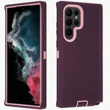 Anti-Drop Anti-Shock Anti-Wear Full Body Protection Phone Case, Durable And Sturdy, 3-In-1 Protective Case Compatible With Iphone, Galaxy And Other Phones - Wine Pink - View 105