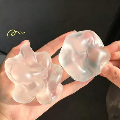 Transparent Frosted Ice Cube Maltose Silicone Squeeze Toy, Stress Relief Fingertip Toy, Soft Toy, Dumpling Sound Chip Sensory Toy, Suitable For Different Age Groups